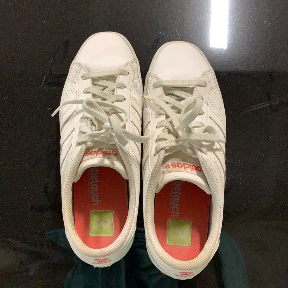 Adidas white / red athletic shoes
